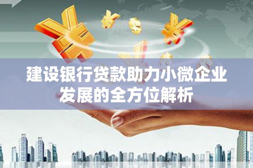 祁连建设银行贷款助力小微企业发展的全方位解析