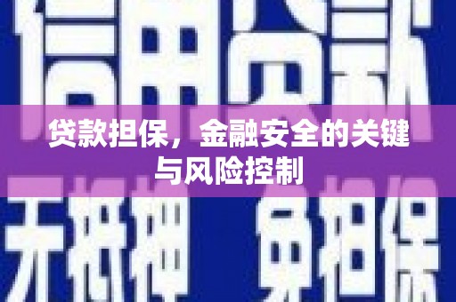 祁连贷款担保，金融安全的关键与风险控制